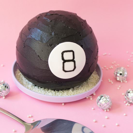 Magic 8 Ball Cake