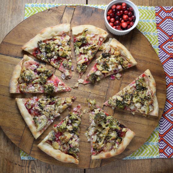 Roasted Broccoli & Cranberry Pizza