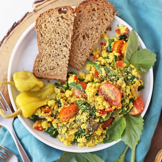 Greek Tofu Scramble