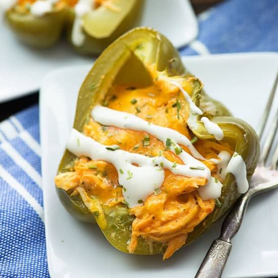 BUFFALO CHICKEN STUFFED PEPPERS