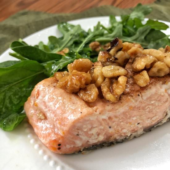 Maple Walnut Crusted Salmon