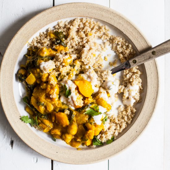 Curried Delicata & Chickpeas