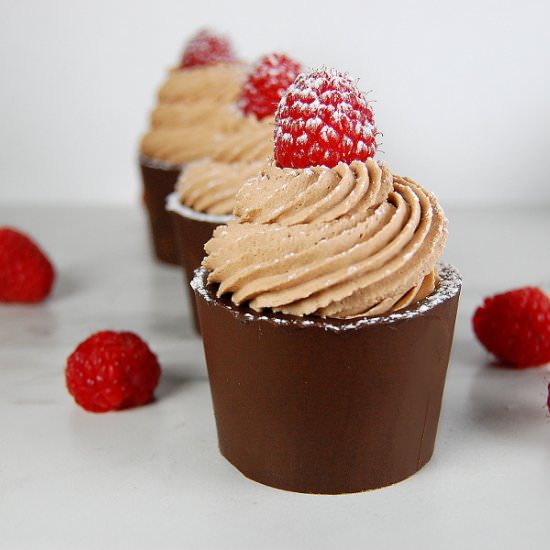 Chocolate Cups with Mousse