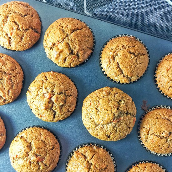 Tropical Carrot Cake Muffins