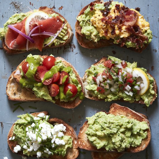 Avocado Toast -5 Ways