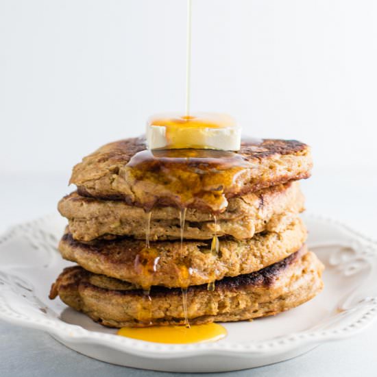 Healthy Banana Bread Pancakes