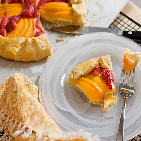 Mango Strawberries Cream Cheese Crostata