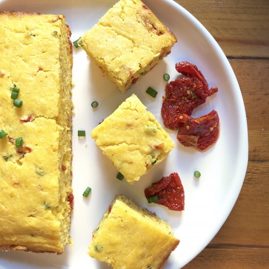 Sun-Dried Tomato Scallion Cornbread