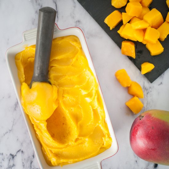 Maple mango sorbet (dairy free)