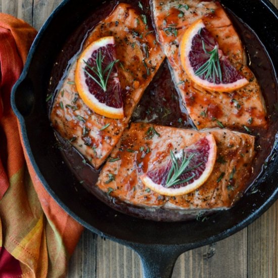 Blood Orange Pan Seared Salmon