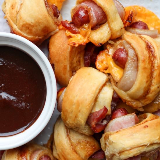 Bacon Barbecue Pigs in Blankets