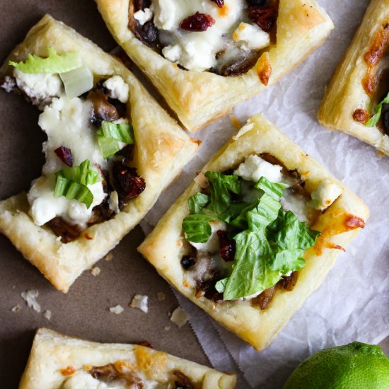 Goat cheese mushroom tarts