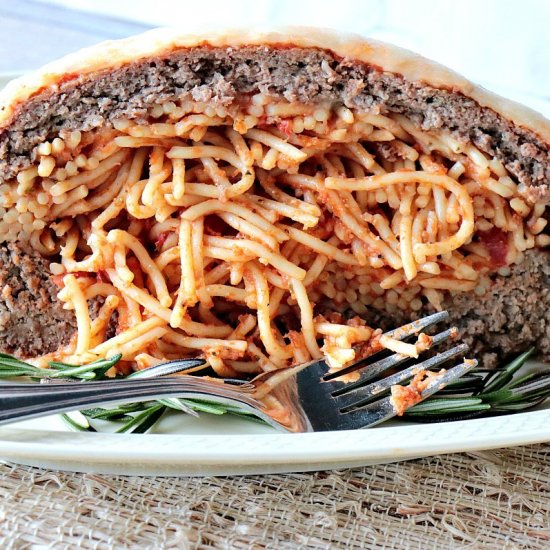 Spaghetti Stuffed Meatloaf