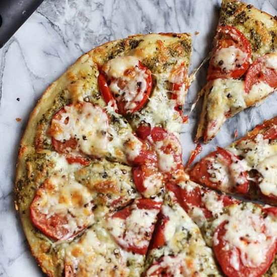 Skillet Pesto Pizza