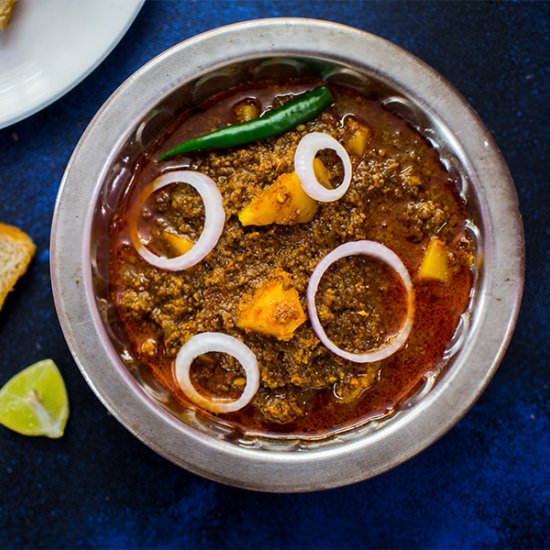 Mutton Mincemeat Curry with Potato