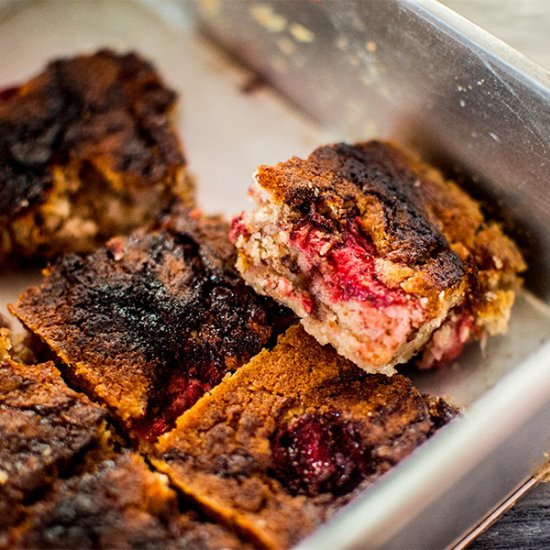 Eggless Strawberry Oatmeal Bars