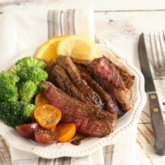 Citrus and Garlic Marinated Steak