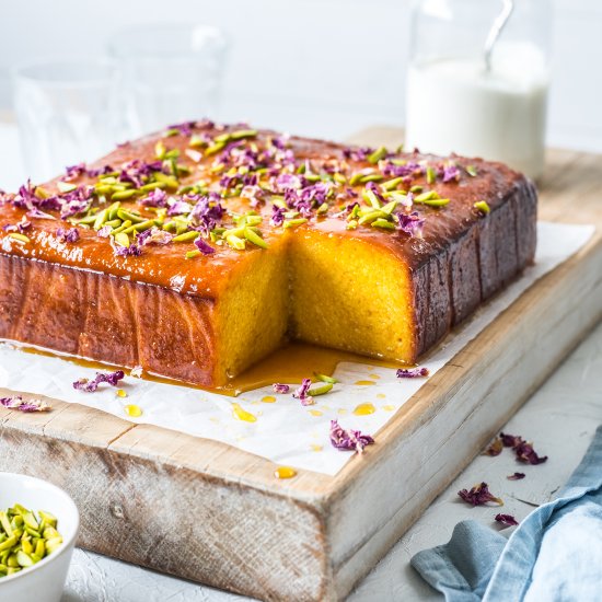 Orange, Almond & Rose Water Cake