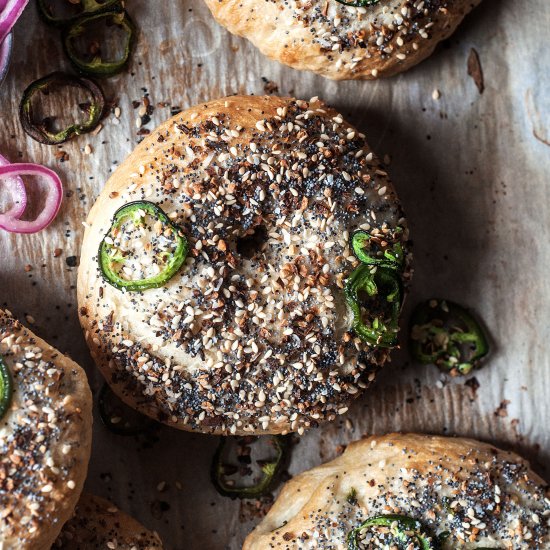 Jalapeno Honey Bagels