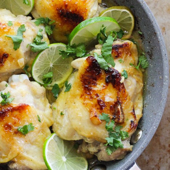 Honey garlic lime chicken thighs