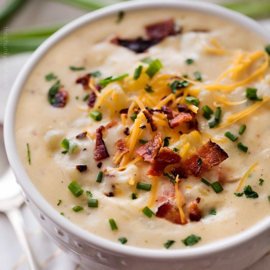 Skinny Crockpot Potato Soup