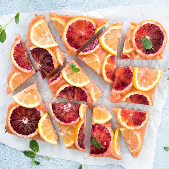 Blood Orange Lemon Bars