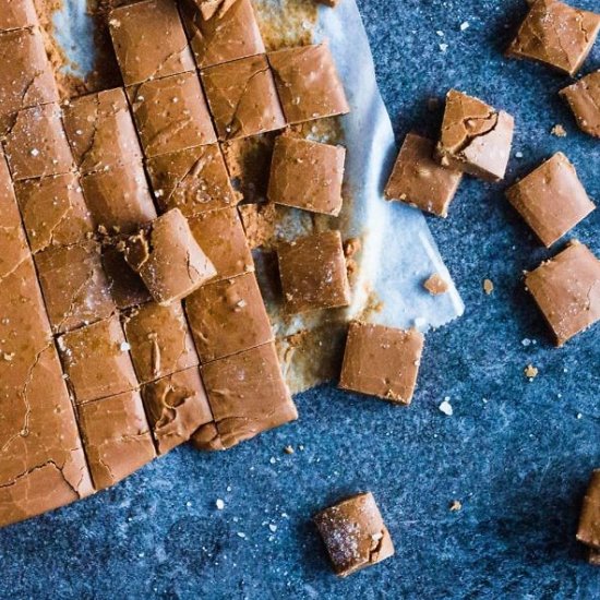 Creamy sea salt fudge