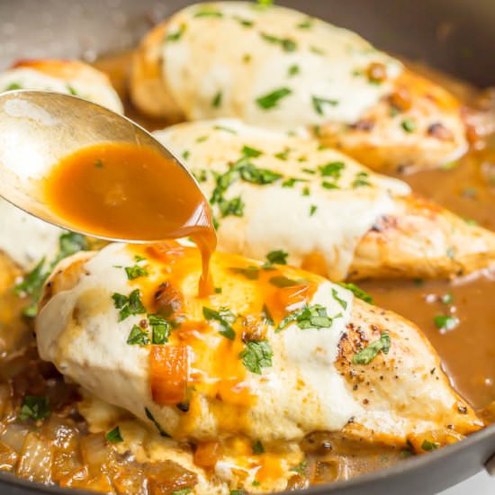 Easy mozzarella baked chicken