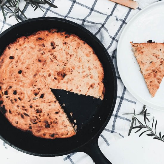 Bacon and Onion Socca Bread