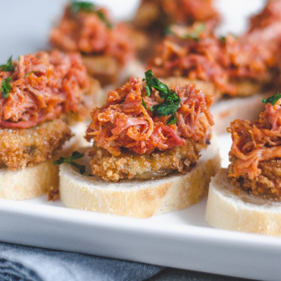 Fried Green Tomato and Bourbon BBQ