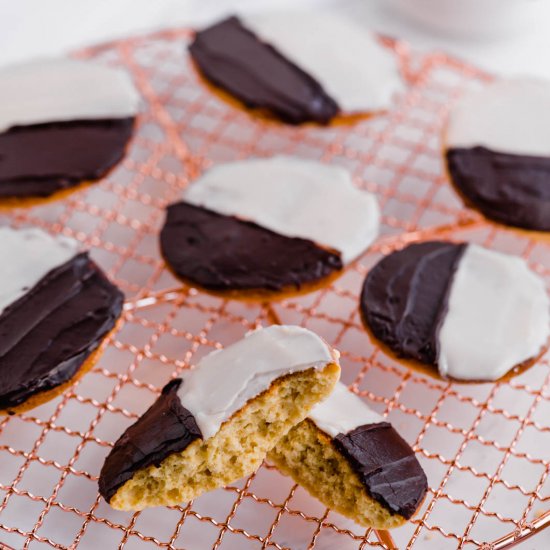 bakery style black and white cookie