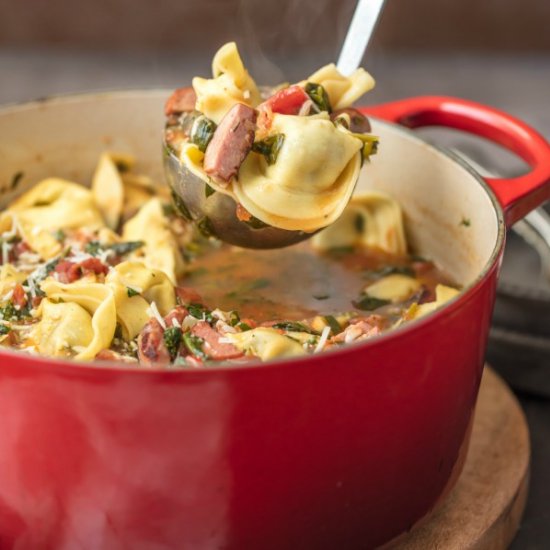 Italian Sausage Tortelloni Soup