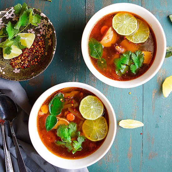 Vegetarian Tom Yum Soup