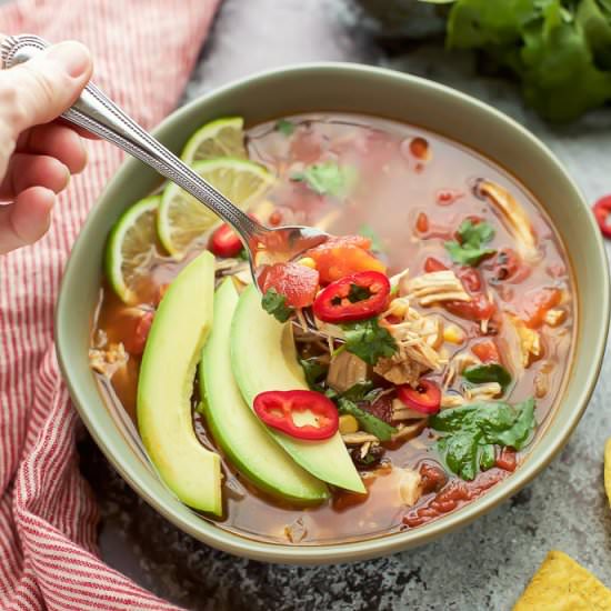 Instant Pot Chicken Tortilla Soup