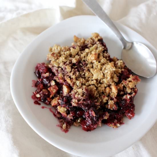 Gluten-free Buckwheat Berry Crumble