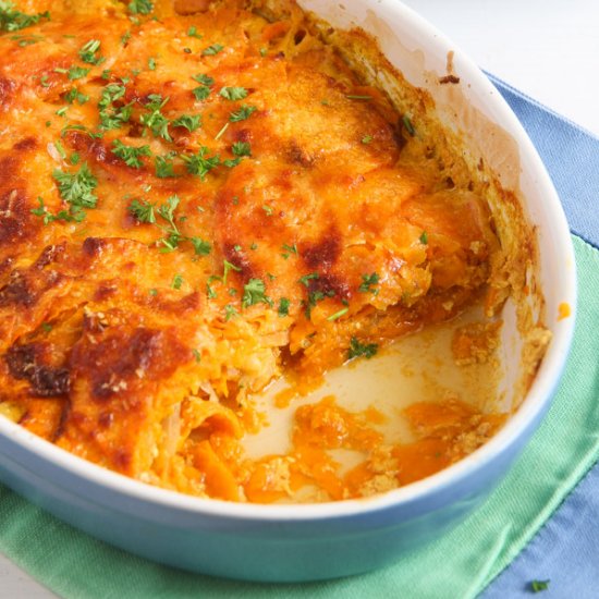 Sweet Potato Gratin with Parmesan