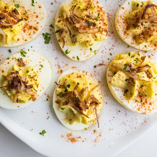 Crab Deviled Eggs