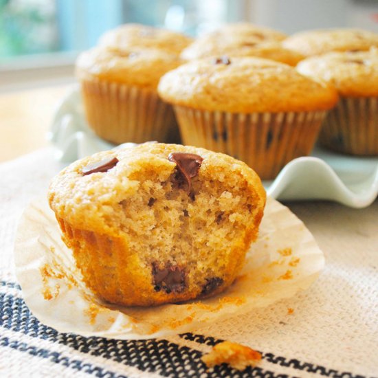 Chocolate Chip Oat Muffins