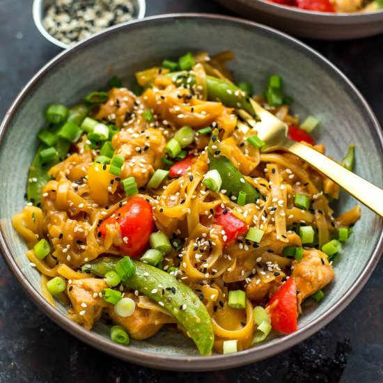 Instant Pot Sesame Chicken Noodles