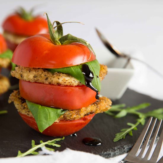 Stacked Tomato & Fried Mozzarella