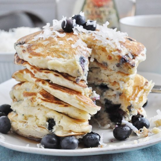 Blueberry Coconut Pancakes