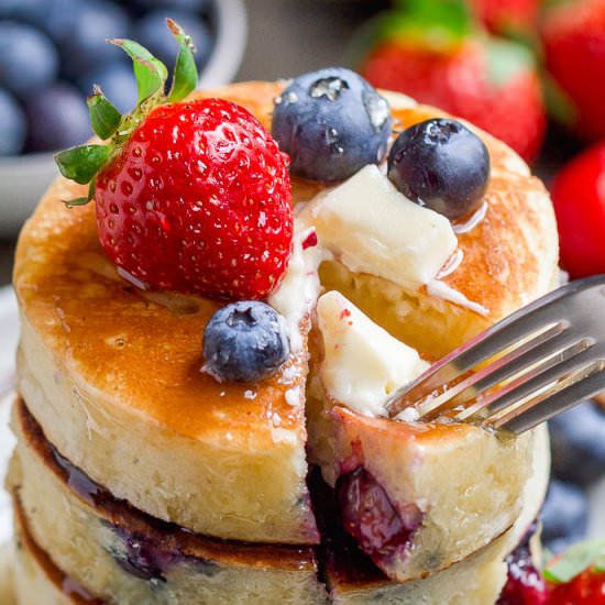 Lemon Blueberry Pancakes