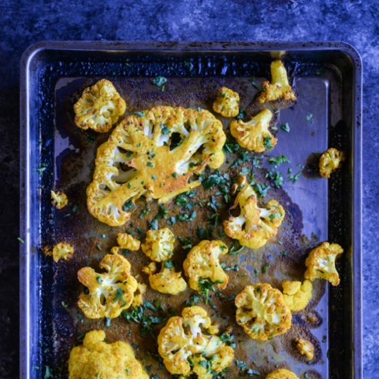 Curried Roasted Cauliflower