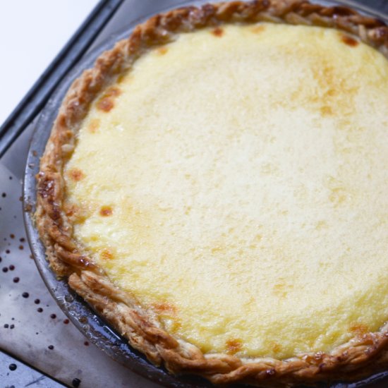 braided crust custard pie