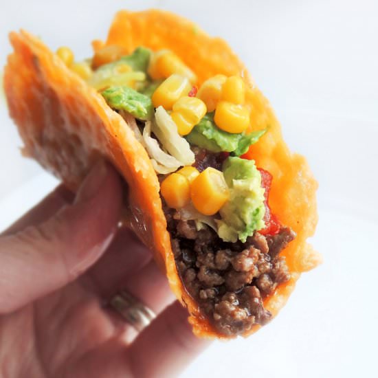 Cheddar Cheese Taco Shells (Keto)