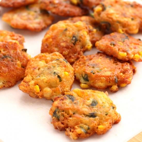 Corn, Jalapeno & Parmesan Fritters