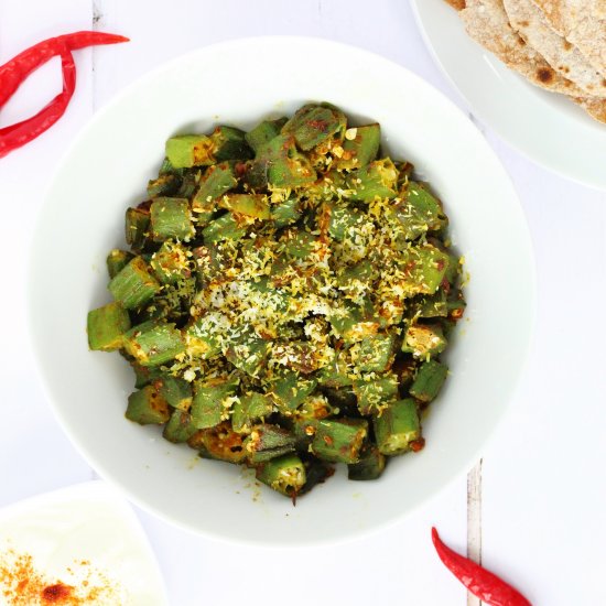 Dry Curried Okra