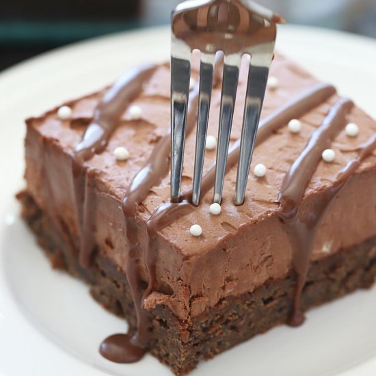 Eggless Chocolate Mousse Brownie