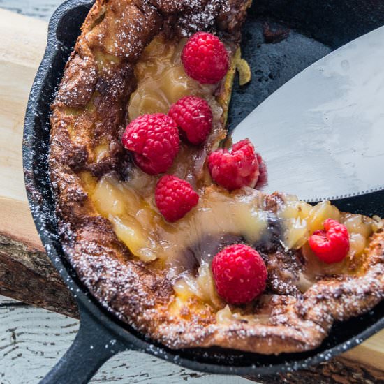 Lemon Raspberry Dutch Baby