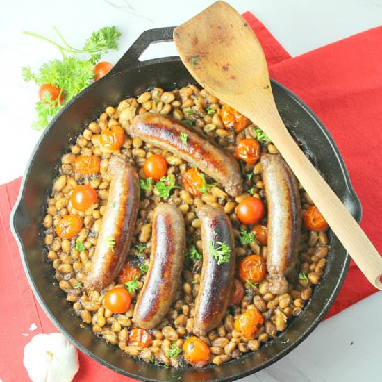 Italian Sausage Bean Tomato Bake